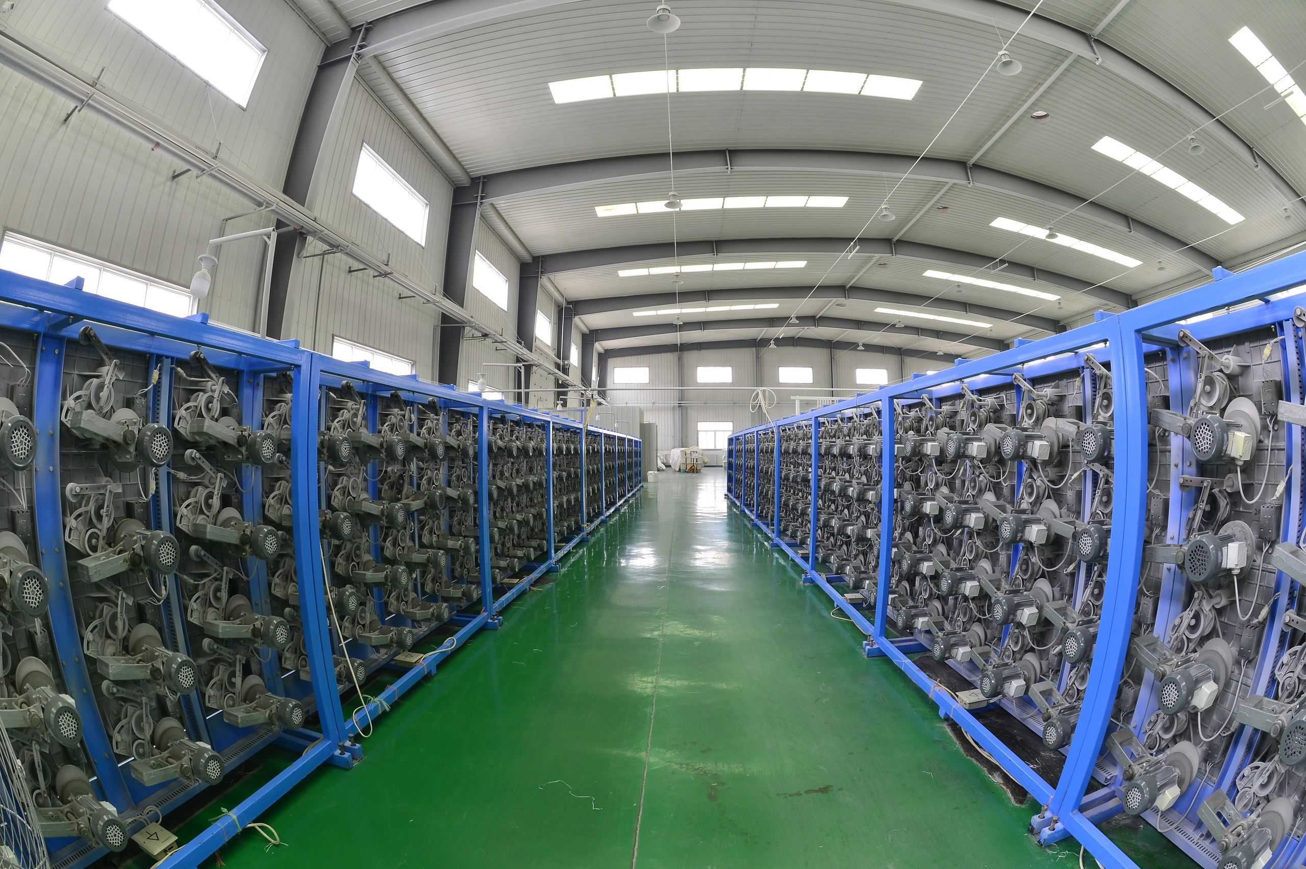 Industrial production equipment in a modern facility