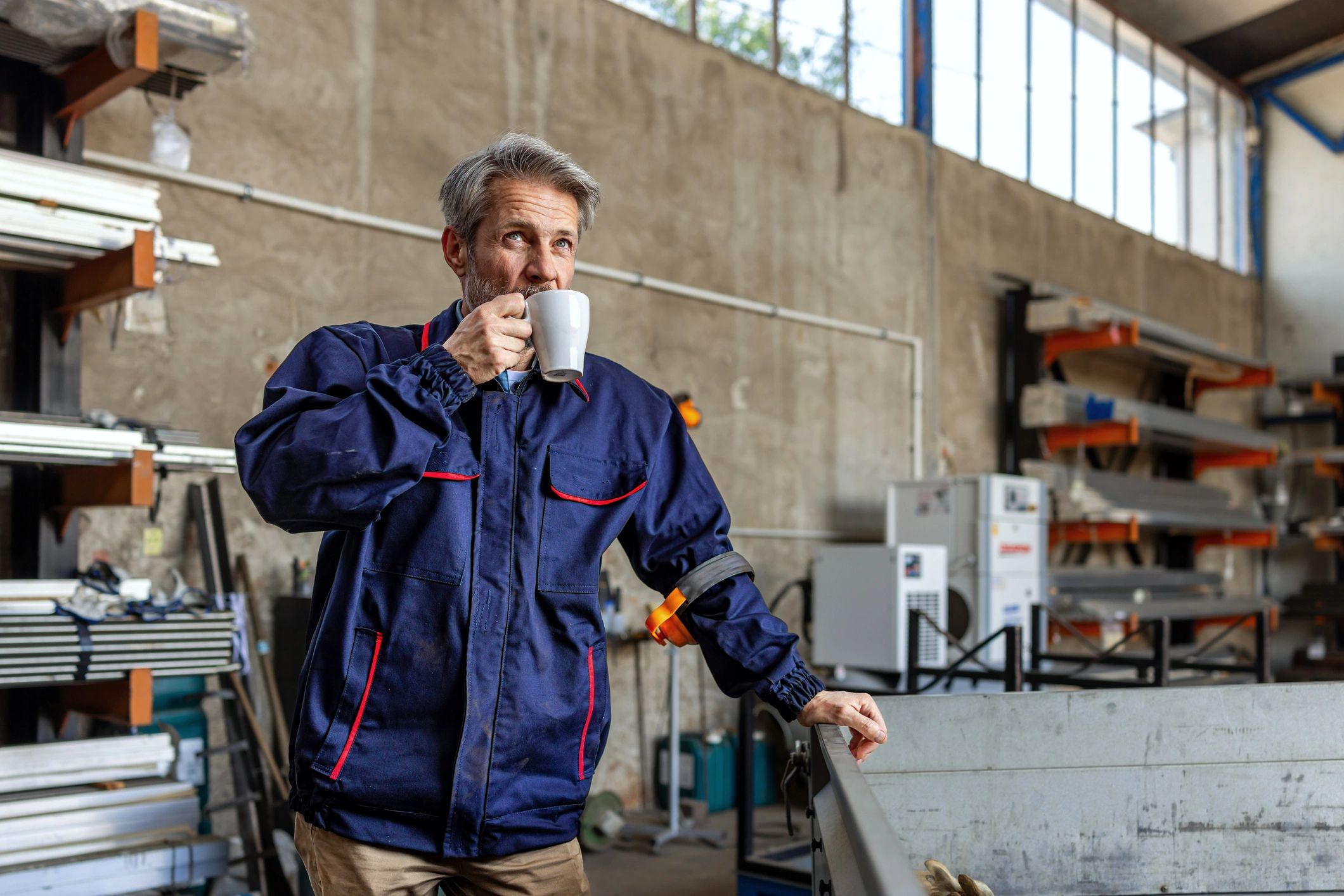 Industrial professional in a workshop environment